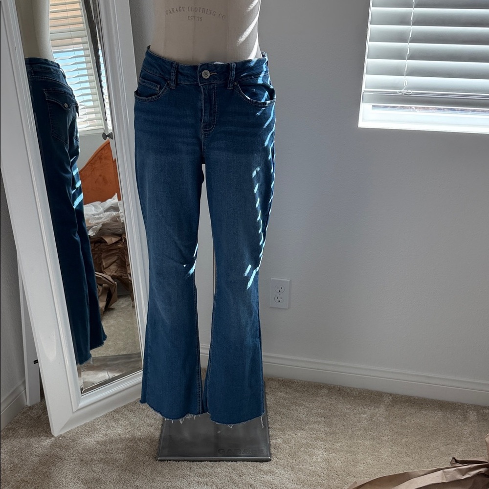 YMI Women's Flare Jeans in Deep Blue